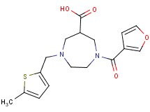 1-(3-furoyl)-4-[(5-methyl-2-thienyl)methyl]-1,4-diazepane-6-carboxylic acid