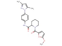 N-[4-(3,5-dimethyl-1H-pyrazol-1-yl)phenyl]-1-(5-methoxy-2-furoyl)-2-piperidinecarboxamide