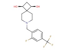 (1R*,3S*)-7-[2-fluoro-4-(trifluoromethyl)benzyl]-7-azaspiro[3.5]nonane-1,3-diol