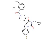 3-(cyclopropylmethyl)-5-[1-(2,3-dimethylbenzoyl)-4-piperidinyl]-5-(4-fluorobenzyl)-2,4-imidazolidinedione