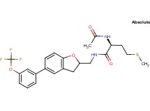N~2~-acetyl-N~1~-({5-[3-(trifluoromethoxy)phenyl]-2,3-dihydro-1-benzofuran-2-yl}methyl)-L-methioninamide