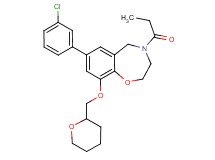 7-(3-chlorophenyl)-4-propionyl-9-(tetrahydro-2H-pyran-2-ylmethoxy)-2,3,4,5-tetrahydro-1,4-benzoxazepine