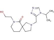 7-(2-hydroxyethyl)-2-[(4-isopropyl-4H-1,2,4-triazol-3-yl)methyl]-2,7-diazaspiro[4.5]decan-6-one