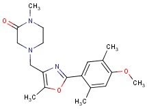 4-{[2-(4-methoxy-2,5-dimethylphenyl)-5-methyl-1,3-oxazol-4-yl]methyl}-1-methylpiperazin-2-one