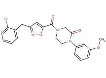 4-{[3-(2-chlorobenzyl)-5-isoxazolyl]carbonyl}-1-(3-methoxyphenyl)-2-piperazinone