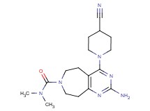 2-amino-4-(4-cyanopiperidin-1-yl)-N,N-dimethyl-5,6,8,9-tetrahydro-7H-pyrimido[4,5-d]azepine-7-carboxamide