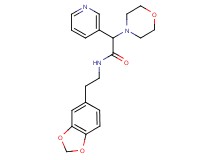 N-[2-(1,3-benzodioxol-5-yl)ethyl]-2-(4-morpholinyl)-2-(3-pyridinyl)acetamide