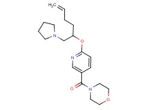 4-[(6-{[1-(pyrrolidin-1-ylmethyl)pent-4-en-1-yl]oxy}pyridin-3-yl)carbonyl]morpholine