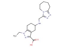 1-ethyl-5-[(6,7,8,9-tetrahydro-5H-[1,2,4]triazolo[4,3-a]azepin-3-ylmethyl)amino]-4,5,6,7-tetrahydro-1H-indazole-3-carboxylic acid