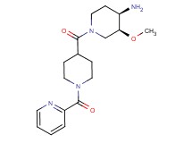 (3S*,4R*)-3-methoxy-1-{[1-(pyridin-2-ylcarbonyl)piperidin-4-yl]carbonyl}piperidin-4-amine