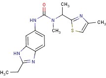 N'-(2-ethyl-1H-benzimidazol-6-yl)-N-methyl-N-[1-(4-methyl-1,3-thiazol-2-yl)ethyl]urea