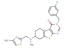 3-(3-chlorobenzyl)-7-{methyl[(4-methyl-1,3-thiazol-2-yl)methyl]amino}-5,6,7,8-tetrahydro[1]benzothieno[2,3-d]pyrimidin-4(3H)-one