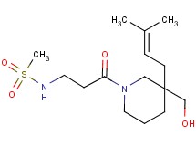 N-{3-[3-(hydroxymethyl)-3-(3-methyl-2-buten-1-yl)-1-piperidinyl]-3-oxopropyl}methanesulfonamide
