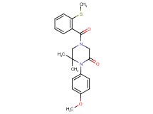 1-(4-methoxyphenyl)-6,6-dimethyl-4-[2-(methylthio)benzoyl]-2-piperazinone