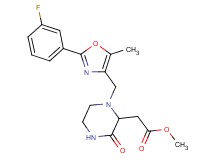 methyl (1-{[2-(3-fluorophenyl)-5-methyl-1,3-oxazol-4-yl]methyl}-3-oxo-2-piperazinyl)acetate