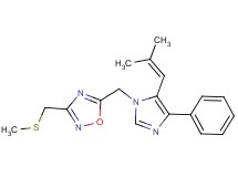 5-{[5-(2-methylprop-1-en-1-yl)-4-phenyl-1H-imidazol-1-yl]methyl}-3-[(methylthio)methyl]-1,2,4-oxadiazole