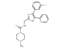 N-{[4-(3-fluorophenyl)-5-pyridin-2-yl-1H-imidazol-2-yl]methyl}-4-methylpiperazine-1-carboxamide