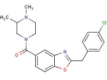 2-(4-chlorobenzyl)-5-[(3,4-dimethyl-1-piperazinyl)carbonyl]-1,3-benzoxazole