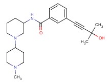 3-(3-hydroxy-3-methyl-1-butyn-1-yl)-N-(1'-methyl-1,4'-bipiperidin-3-yl)benzamide