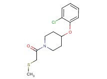 4-(2-chlorophenoxy)-1-[(methylthio)acetyl]piperidine