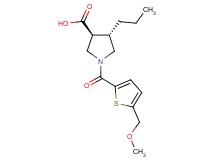 (3S*,4S*)-1-{[5-(methoxymethyl)-2-thienyl]carbonyl}-4-propyl-3-pyrrolidinecarboxylic acid