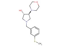 (3S*,4S*)-1-[3-(methylthio)benzyl]-4-(4-morpholinyl)-3-pyrrolidinol