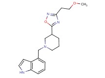 4-({3-[3-(2-methoxyethyl)-1,2,4-oxadiazol-5-yl]piperidin-1-yl}methyl)-1H-indole