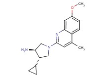 (3R*,4S*)-4-cyclopropyl-1-(7-methoxy-4-methylquinolin-2-yl)pyrrolidin-3-amine