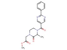 methyl {3-methyl-2-oxo-4-[(2-phenylpyrimidin-5-yl)carbonyl]piperazin-1-yl}acetate