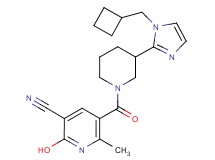 5-({3-[1-(cyclobutylmethyl)-1H-imidazol-2-yl]-1-piperidinyl}carbonyl)-2-hydroxy-6-methylnicotinonitrile