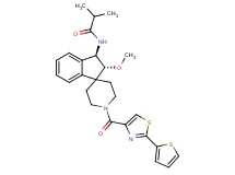 N-((2R*,3R*)-2-methoxy-1'-{[2-(2-thienyl)-1,3-thiazol-4-yl]carbonyl}-2,3-dihydrospiro[indene-1,4'-piperidin]-3-yl)-2-methylpropanamide