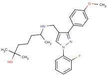 6-({[1-(2-fluorophenyl)-3-(4-methoxyphenyl)-1H-pyrazol-4-yl]methyl}amino)-2-methyl-2-heptanol