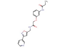 N-[3-(2-oxo-2-{[(3-pyridin-3-ylisoxazol-5-yl)methyl]amino}ethoxy)phenyl]propanamide