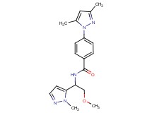 4-(3,5-dimethyl-1H-pyrazol-1-yl)-N-[2-methoxy-1-(1-methyl-1H-pyrazol-5-yl)ethyl]benzamide