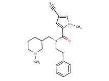 4-cyano-1-methyl-N-[(1-methylpiperidin-3-yl)methyl]-N-(2-phenylethyl)-1H-pyrrole-2-carboxamide