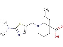 3-allyl-1-{[2-(dimethylamino)-1,3-thiazol-5-yl]methyl}-3-piperidinecarboxylic acid