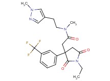 2-{1-ethyl-2,5-dioxo-3-[3-(trifluoromethyl)phenyl]-3-pyrrolidinyl}-N-methyl-N-[2-(1-methyl-1H-pyrazol-4-yl)ethyl]acetamide
