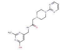N-[(6-hydroxy-2-methyl-4-pyrimidinyl)methyl]-2-[4-(2-pyrimidinyl)-1-piperazinyl]acetamide