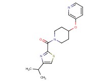 3-({1-[(4-isopropyl-1,3-thiazol-2-yl)carbonyl]piperidin-4-yl}oxy)pyridine