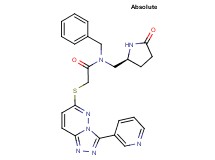N-benzyl-N-{[(2S)-5-oxo-2-pyrrolidinyl]methyl}-2-{[3-(3-pyridinyl)[1,2,4]triazolo[4,3-b]pyridazin-6-yl]thio}acetamide