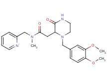 2-[1-(3,4-dimethoxybenzyl)-3-oxo-2-piperazinyl]-N-methyl-N-(2-pyridinylmethyl)acetamide