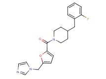 4-(2-fluorobenzyl)-1-[5-(1H-imidazol-1-ylmethyl)-2-furoyl]piperidine