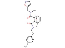 (3aR*,6S*)-N-(isoxazol-5-ylmethyl)-N-methyl-2-[2-(4-methylphenyl)ethyl]-1-oxo-1,2,3,6,7,7a-hexahydro-3a,6-epoxyisoindole-7-carboxamide