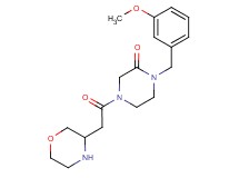 1-(3-methoxybenzyl)-4-(3-morpholinylacetyl)-2-piperazinone
