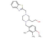 2-[4-(1,3-benzothiazol-2-ylmethyl)-1-(4-methoxy-2,3-dimethylbenzyl)-2-piperazinyl]ethanol