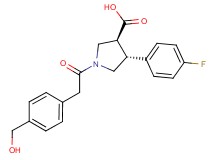 (3S*,4R*)-4-(4-fluorophenyl)-1-{[4-(hydroxymethyl)phenyl]acetyl}pyrrolidine-3-carboxylic acid