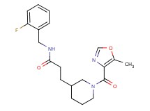 N-(2-fluorobenzyl)-3-{1-[(5-methyl-1,3-oxazol-4-yl)carbonyl]piperidin-3-yl}propanamide