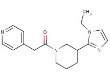 4-{2-[3-(1-ethyl-1H-imidazol-2-yl)piperidin-1-yl]-2-oxoethyl}pyridine