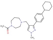 1-acetyl-4-{[3-(4-cyclohexylphenyl)-1-methyl-1H-pyrazol-4-yl]methyl}-1,4-diazepane