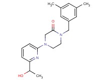 1-(3,5-dimethylbenzyl)-4-[6-(1-hydroxyethyl)-2-pyridinyl]-2-piperazinone